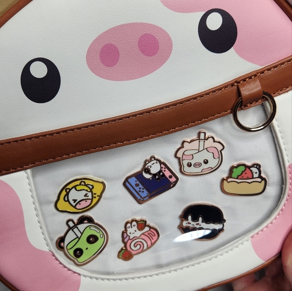 Pwoffy Strawberry Fruit Cow Crossbody/backpack - Picture 5 of 9